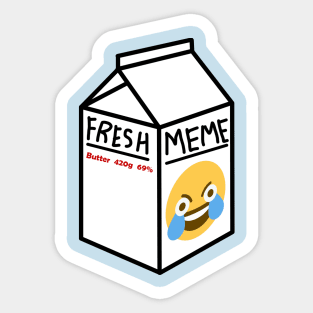 Stupid Fresh Meme Milk Sticker